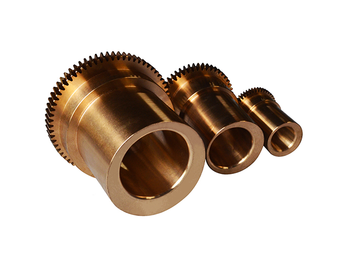 Eccentric copper worm gear